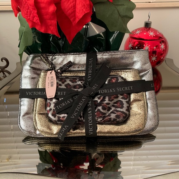 Victoria secret set of 3 cosmetics bags NWT - Picture 4 of 8